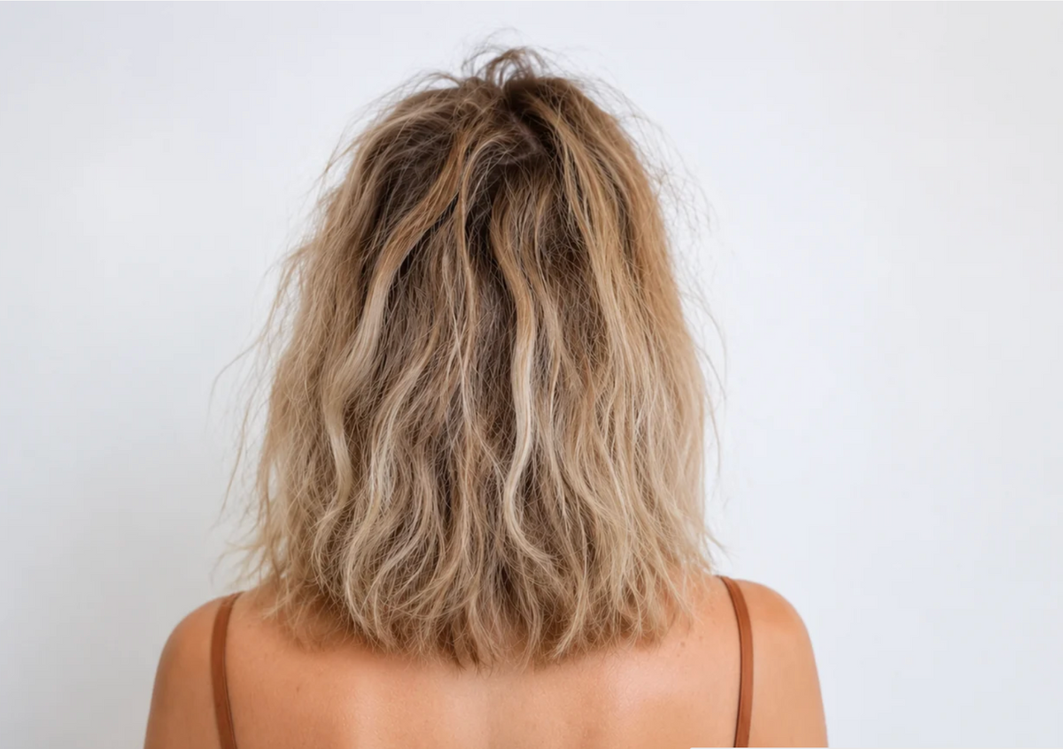 Avant — cheveux raides