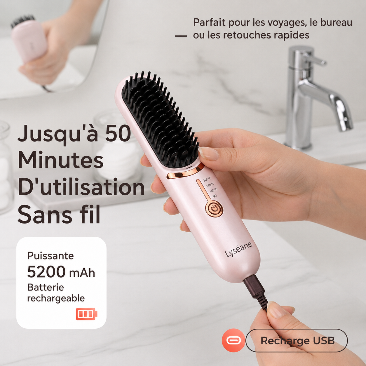 Lyséane SoftHeat™ 3 | Brosse Lissante Sans Fil