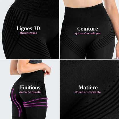 Leggings Modelants 3D – Push-Up & Anticellulite