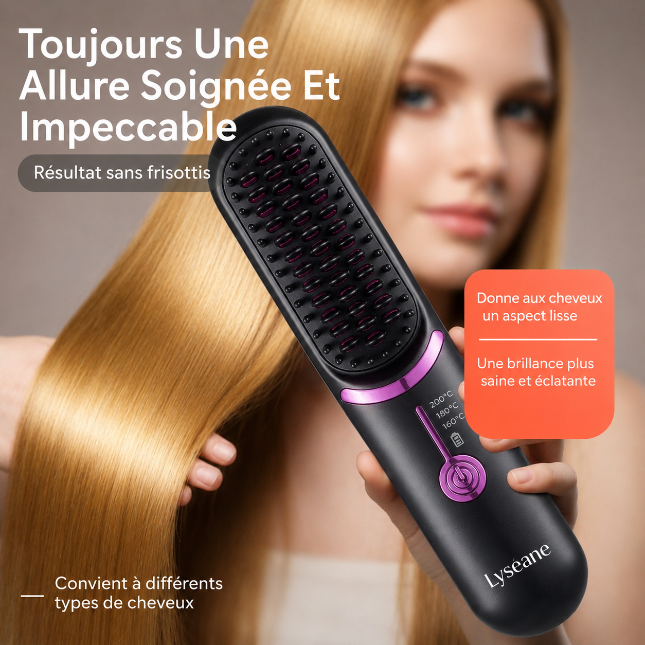 Lyséane SoftHeat™ 3 | Brosse Lissante Sans Fil