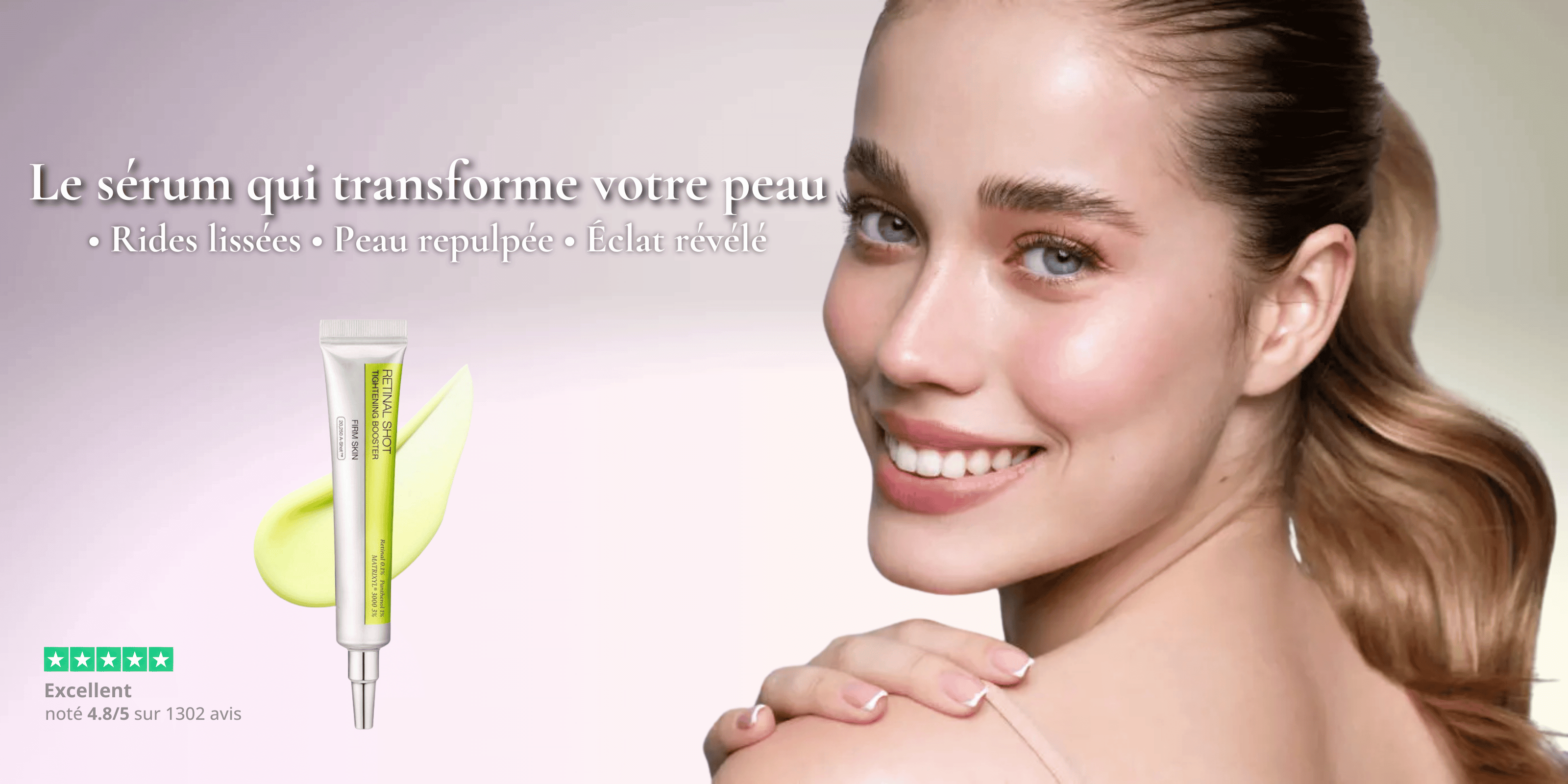 Le sérum qui transforme votre peau — Rides lissées, peau repulpée, éclat révélé